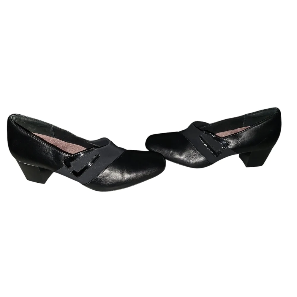 Clarks black leather